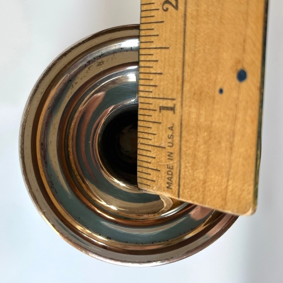 Silverplate Hollowware Candlestick Candle Holders Pair by English Silver MFG Co. - Picture 13 of 14